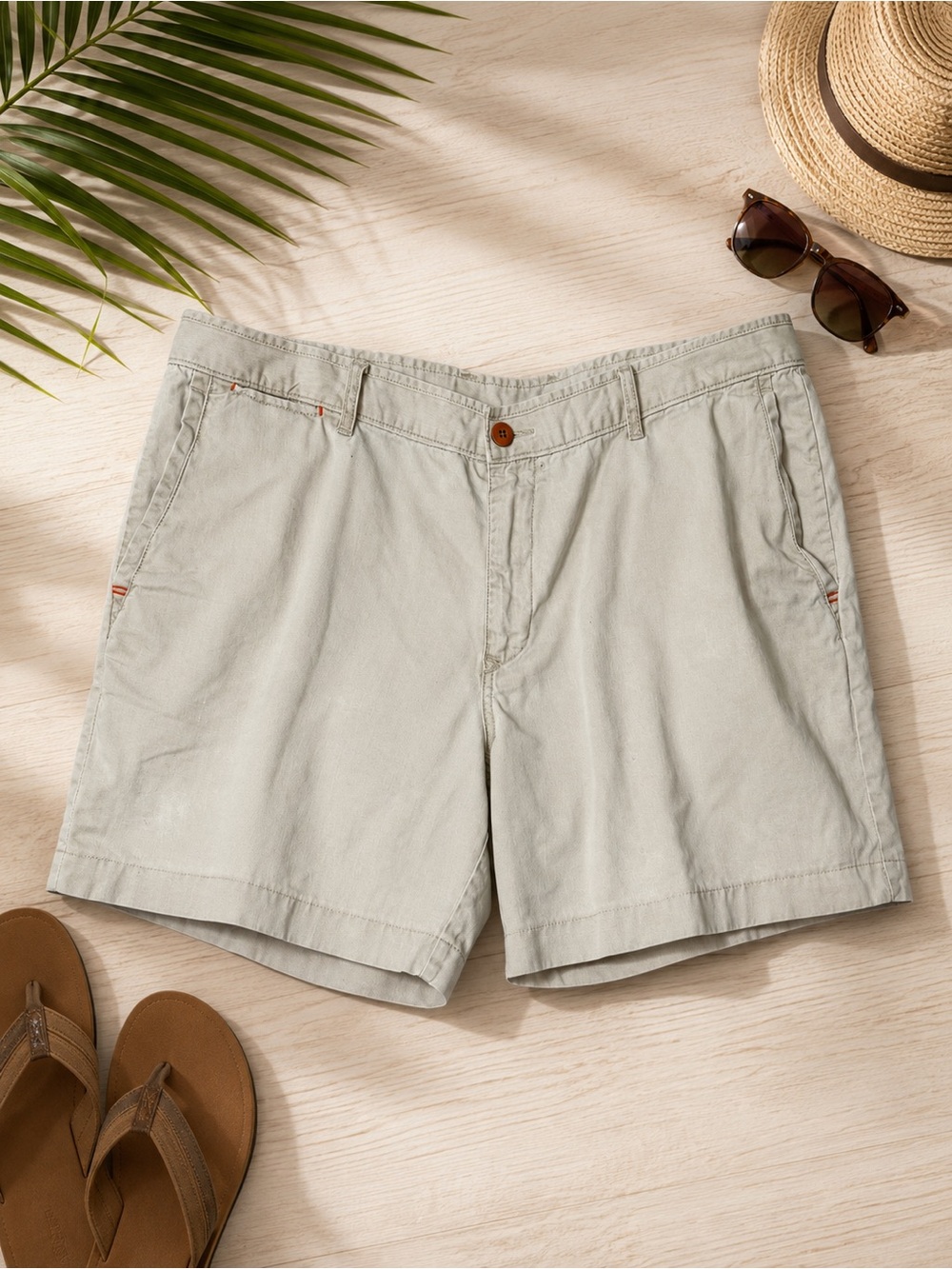 Tommy Bahama Relax Men’s 100% Cotton Khaki Chino Shorts Size 42 Beige Casual